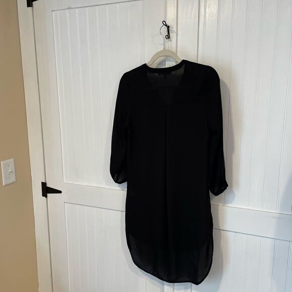 Dr2 long black three-quarter sleeves blouse size XS - Picture 5 of 5